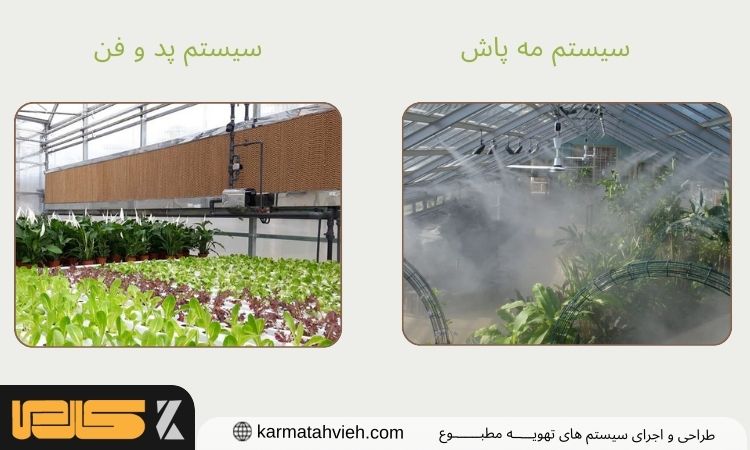 انواع سیستم خنک کننده گلخانه