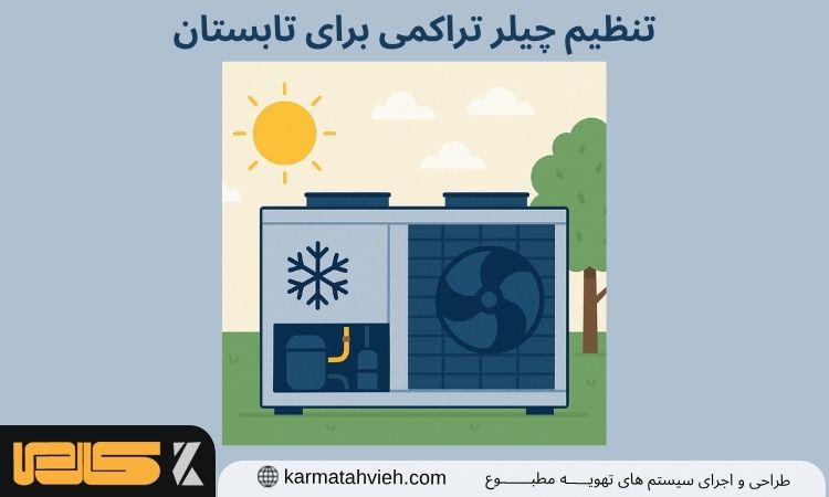 تنظیم چیلر تراکمی برای تابستان